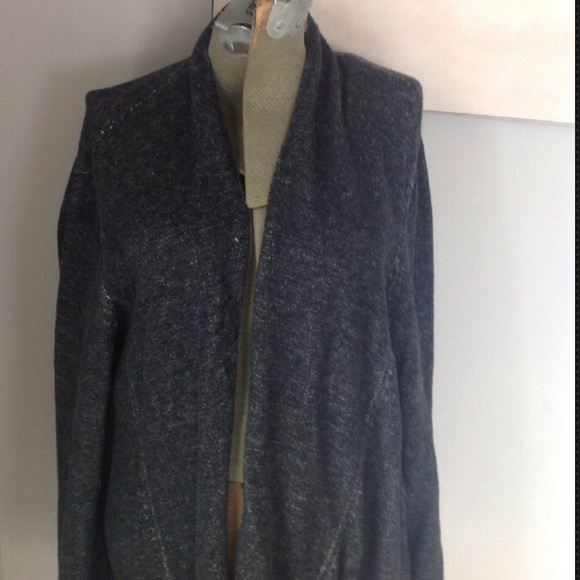EILLEEN FISHER  OPEN FRONT GRAY SOFT CARDIGAN S - Picture 2 of 4